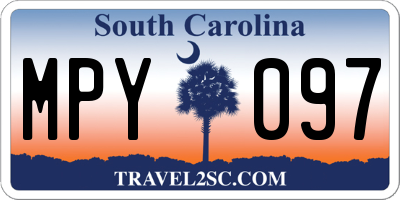 SC license plate MPY097