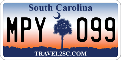 SC license plate MPY099