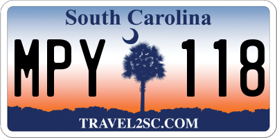 SC license plate MPY118
