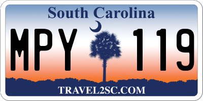 SC license plate MPY119