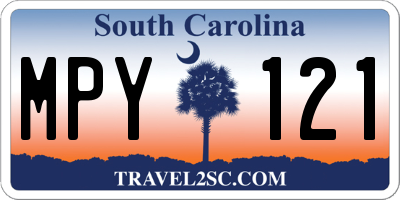 SC license plate MPY121