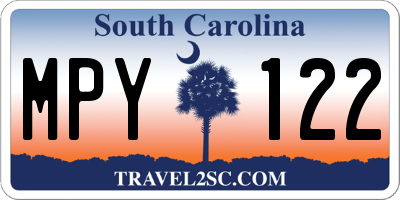 SC license plate MPY122