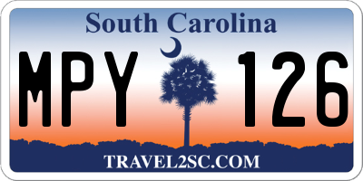 SC license plate MPY126