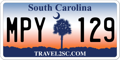 SC license plate MPY129