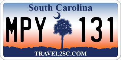 SC license plate MPY131