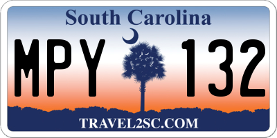 SC license plate MPY132