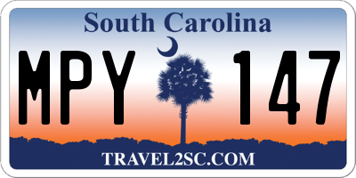 SC license plate MPY147