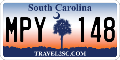 SC license plate MPY148