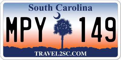 SC license plate MPY149