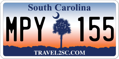 SC license plate MPY155