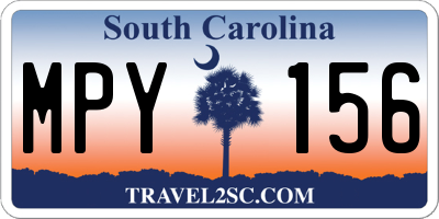 SC license plate MPY156