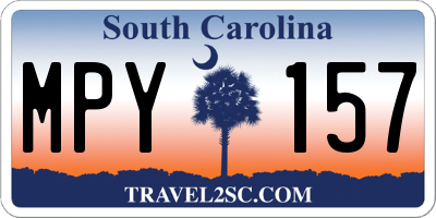 SC license plate MPY157