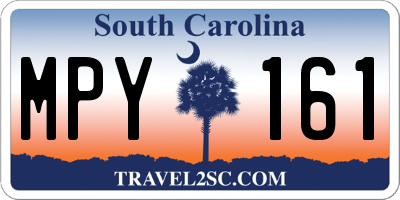 SC license plate MPY161
