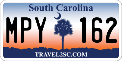 SC license plate MPY162