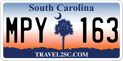 SC license plate MPY163