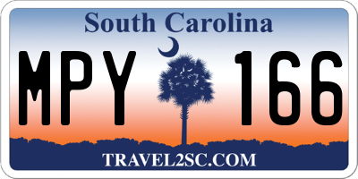 SC license plate MPY166