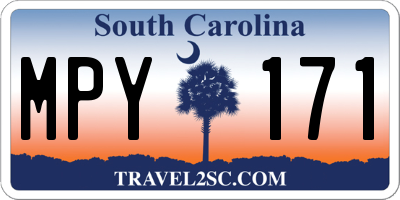 SC license plate MPY171