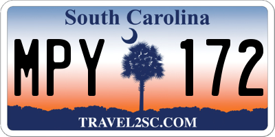 SC license plate MPY172