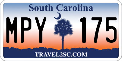 SC license plate MPY175