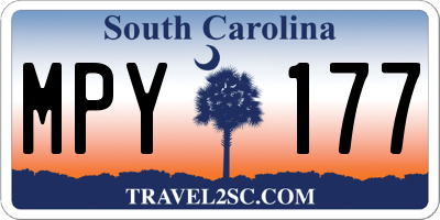 SC license plate MPY177