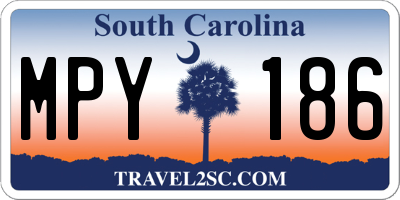 SC license plate MPY186