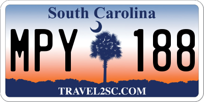 SC license plate MPY188