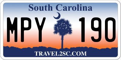 SC license plate MPY190