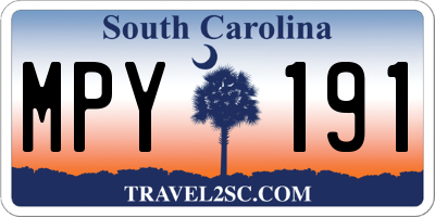 SC license plate MPY191