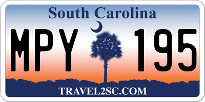 SC license plate MPY195