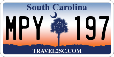 SC license plate MPY197