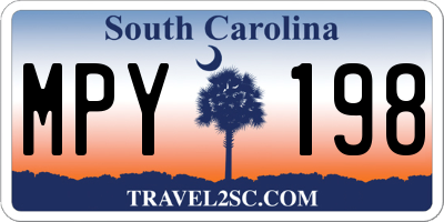 SC license plate MPY198