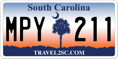 SC license plate MPY211