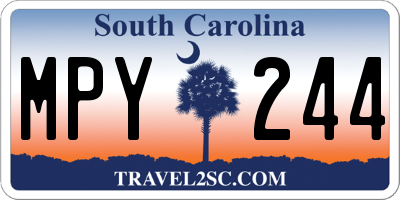 SC license plate MPY244