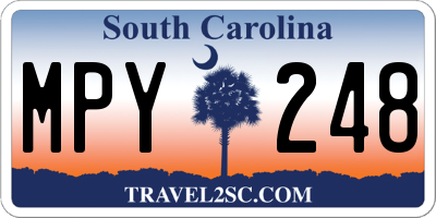 SC license plate MPY248