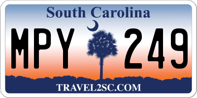 SC license plate MPY249