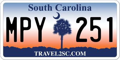 SC license plate MPY251
