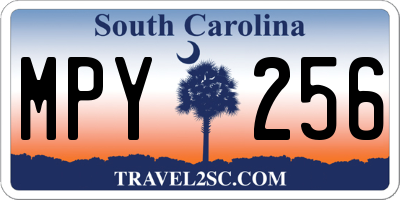 SC license plate MPY256
