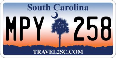 SC license plate MPY258