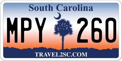 SC license plate MPY260