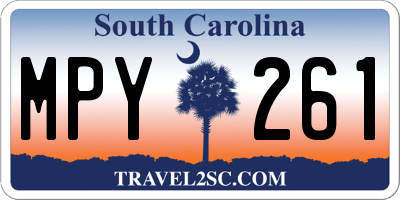 SC license plate MPY261