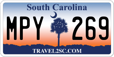 SC license plate MPY269