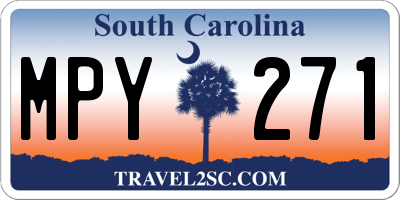 SC license plate MPY271