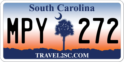 SC license plate MPY272