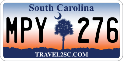 SC license plate MPY276