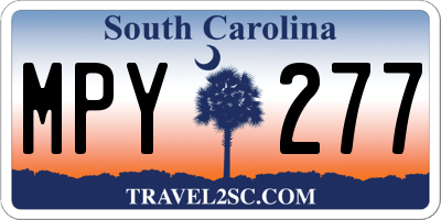 SC license plate MPY277
