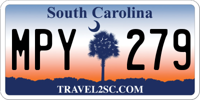 SC license plate MPY279