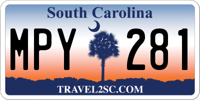 SC license plate MPY281