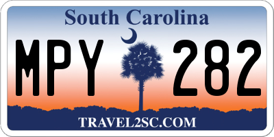 SC license plate MPY282