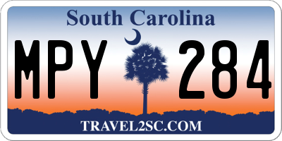 SC license plate MPY284