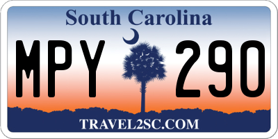 SC license plate MPY290